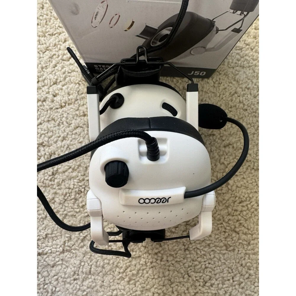 Jeecoo J50 Gaming Headset for PS4 PS5 Xbox One S/X - Headphones White
